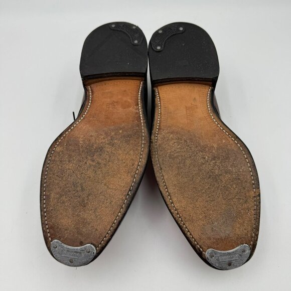 Allen Edmonds Norfolk Woven Leather Oxford Dress Shoes Brown Mens Size 7.5D - Picture 7 of 9